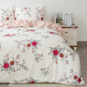 Knot Duvet Cover Set, White_rose